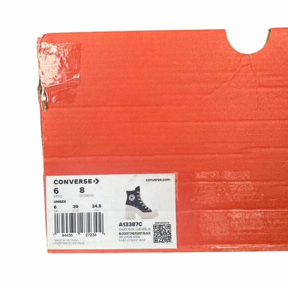 ⭐Converse Chuck 70 De Luxe Heel Crinkle Sz 6 Mens Boots Sneaker Burgundy A13387C - Picture 8 of 10